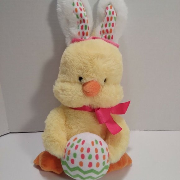 Yellow Rabbit with Egg sings Easter Parade Song Sound & Light-Up Animation RARE - Picture 1 of 7